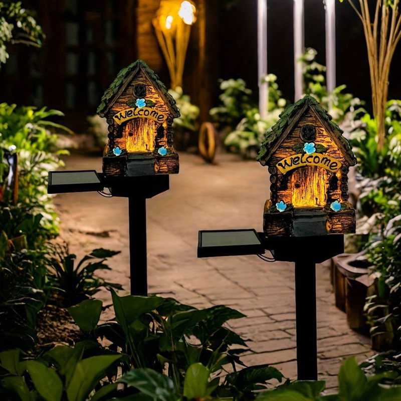 Outdoor Yard Power Stake - Luces Solares con Forma de Hongo