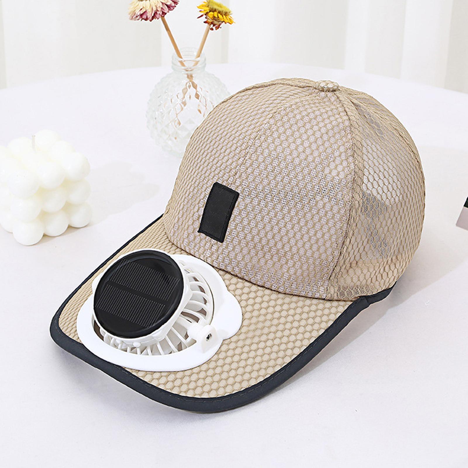 Outdoor Power Block - Sombrero Transpirable con Ventilador Solar, Gorra