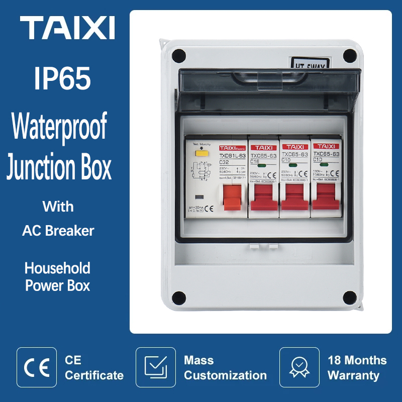 Outdoor Power Junction - Caja de distribución eléctrica impermeable MCB