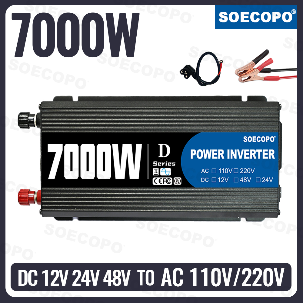 Outdoor Power Inverter - SOECOPO 7000W Inversor de corriente, 12V