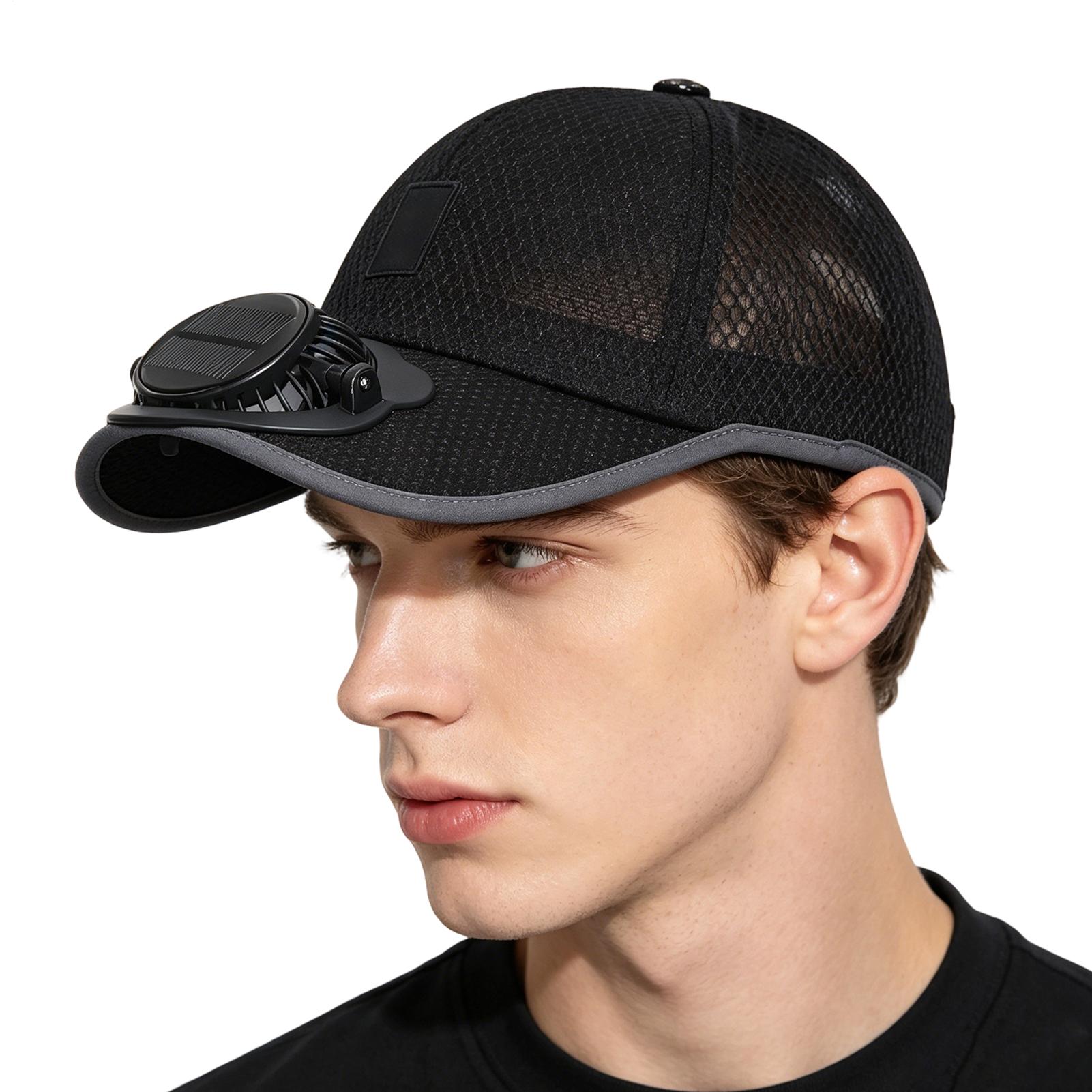 Outdoor Power Block - Sombrero Transpirable con Ventilador Solar, Gorra