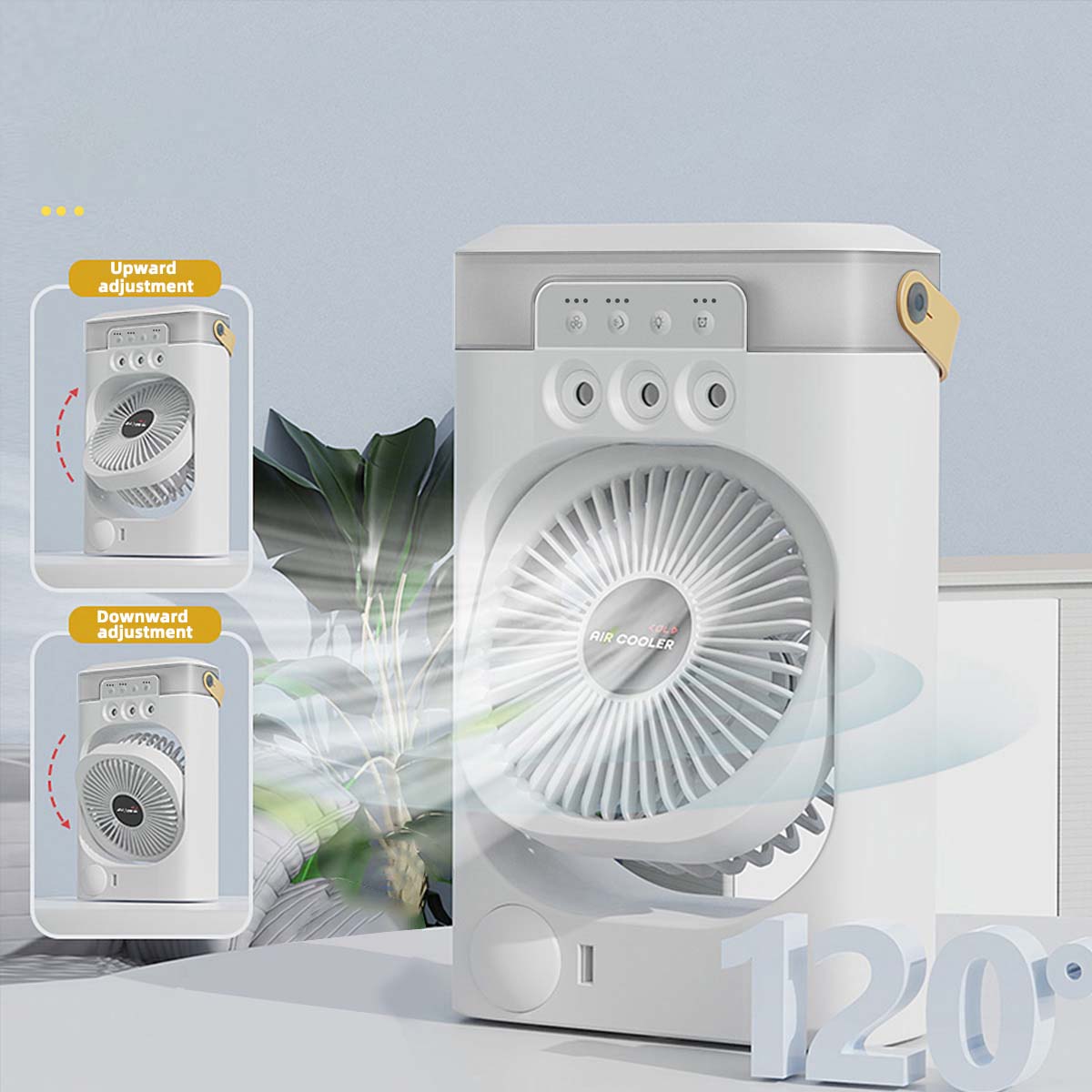 Outdoor Power Fan - Ventilador de Mano Portátil con Luz,