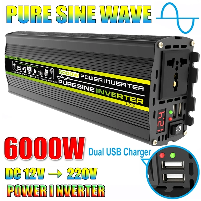 Outdoor Power Inverter - 6000W DC12/24V a AC 220V inversor
