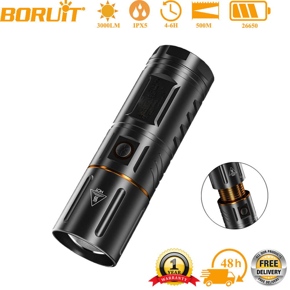 Outdoor Power Usb - Linterna LED BORUiT Ultra Brillante de