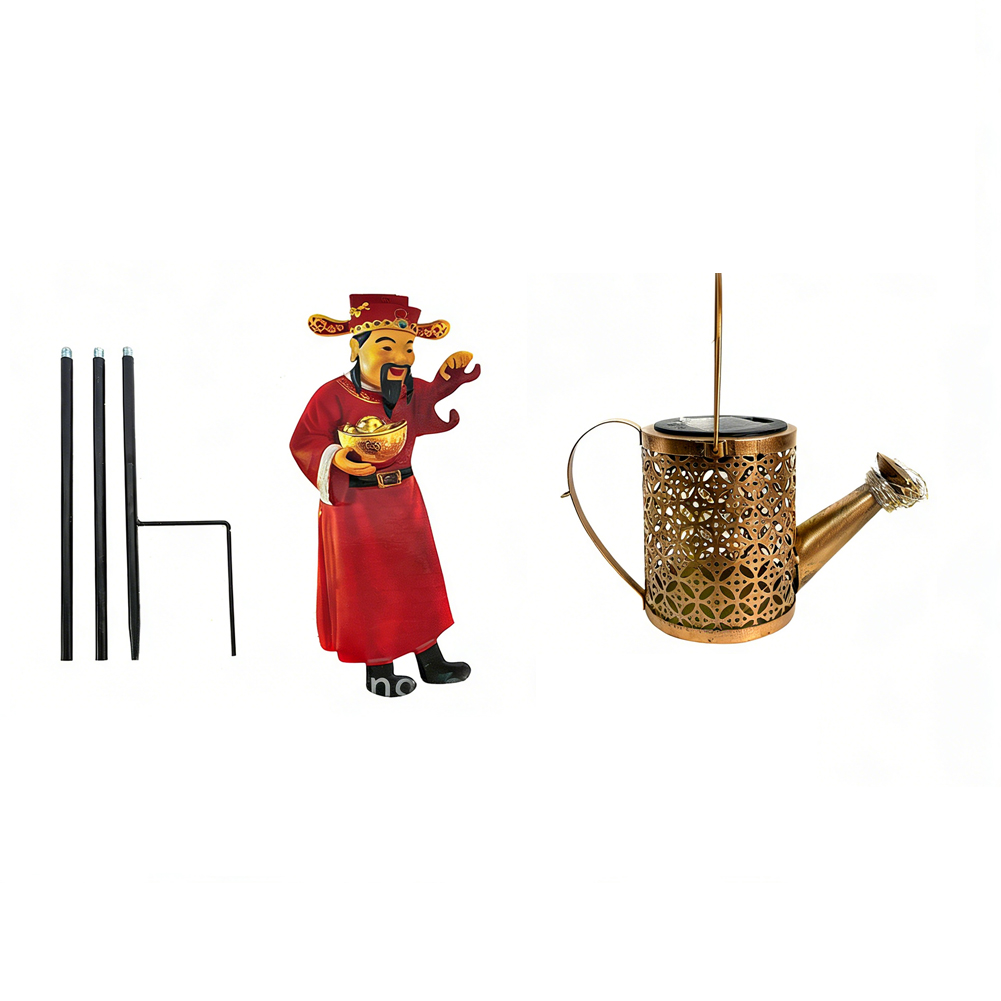 Lámpara de metal roja con ener - Outdoor Yard Power Stake reseña y precio