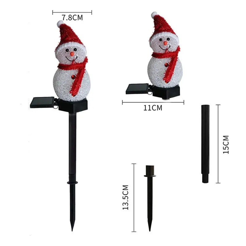 2 LED muñeco de nieve luz Sola - Outdoor Yard Power Stake reseña y precio