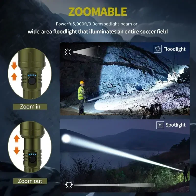 Linterna brillante con zoom y  - Outdoor Power For Camping reseña y precio