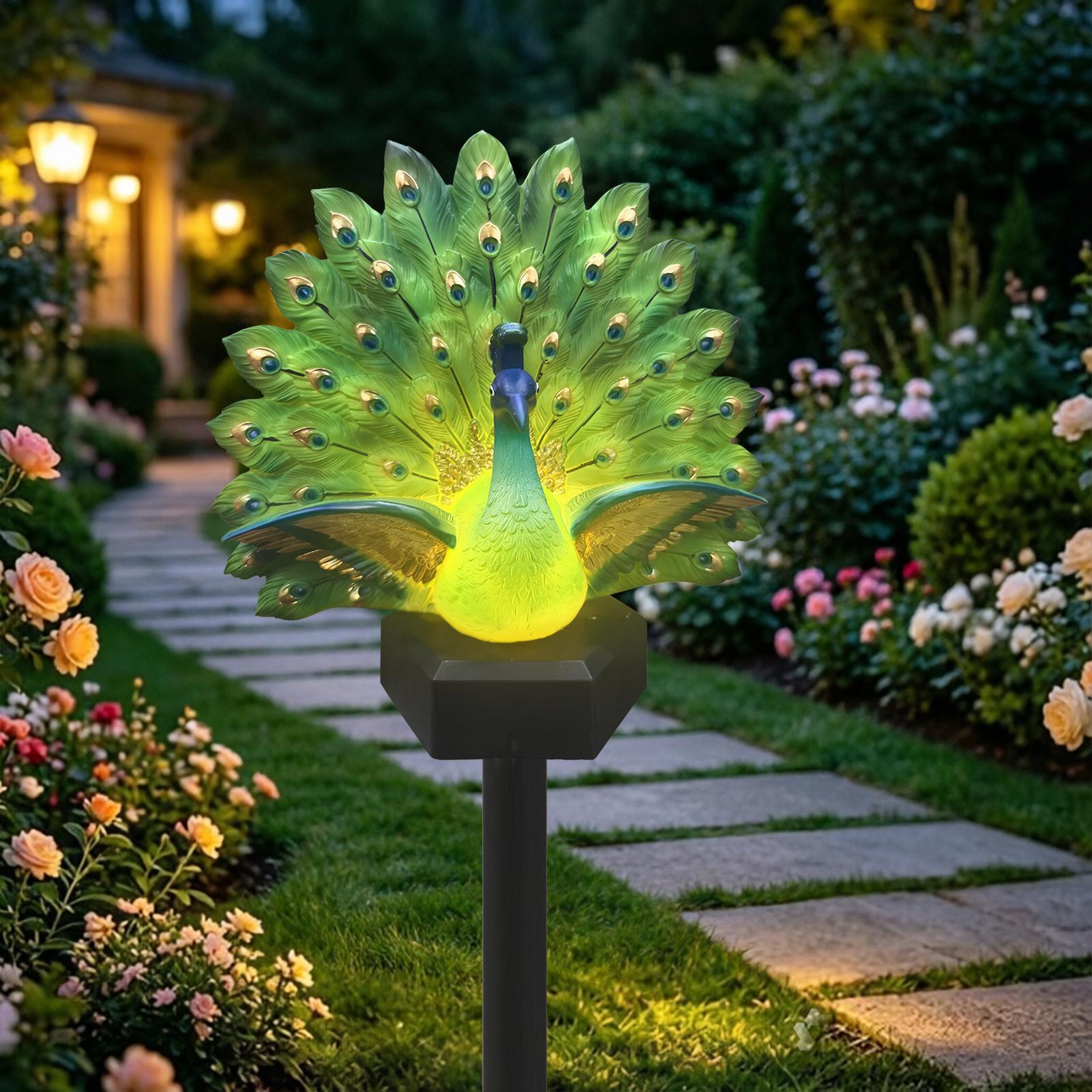 Escultura solar para jardín co - Outdoor Yard Power Stake reseña y precio