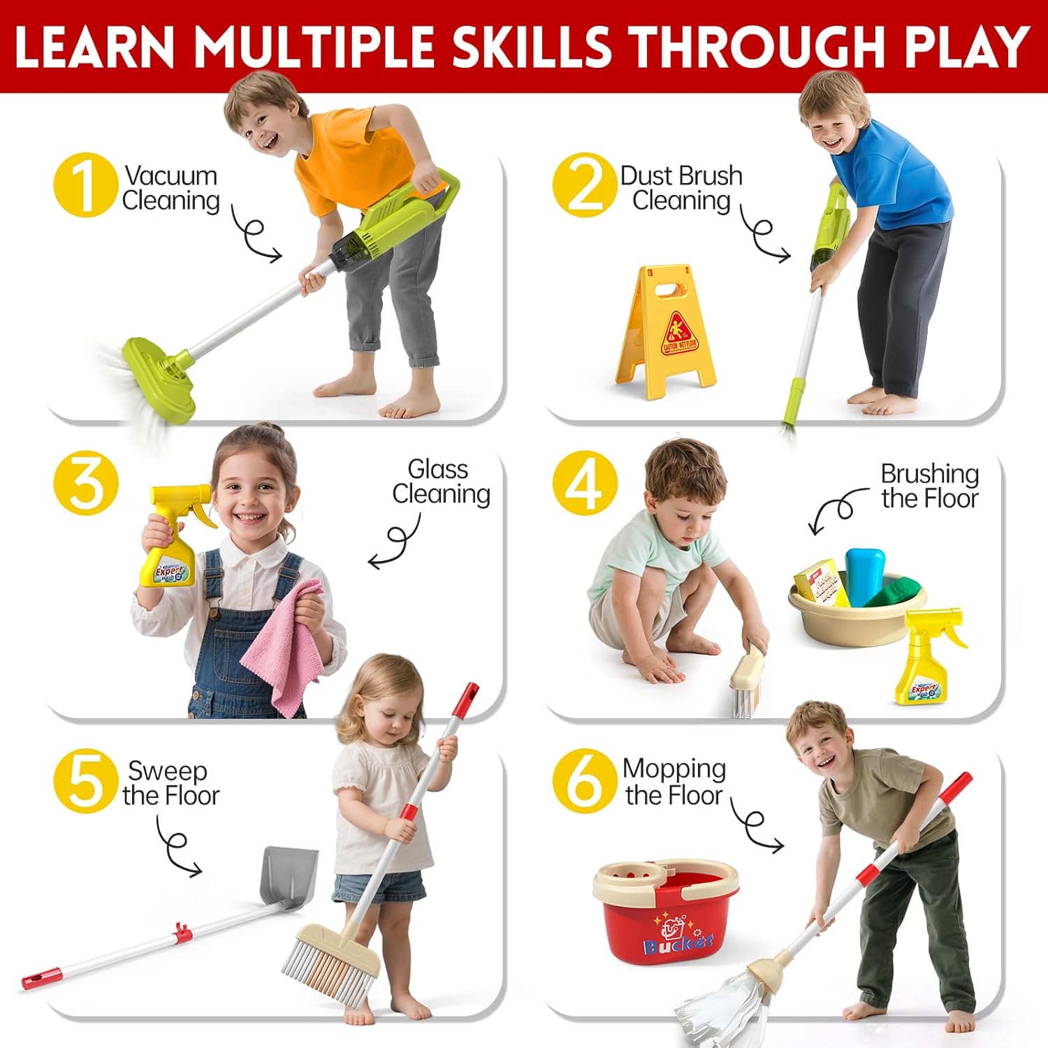 Juego de Juguetes de Limpieza  - Outdoor Power Broom reseña y precio