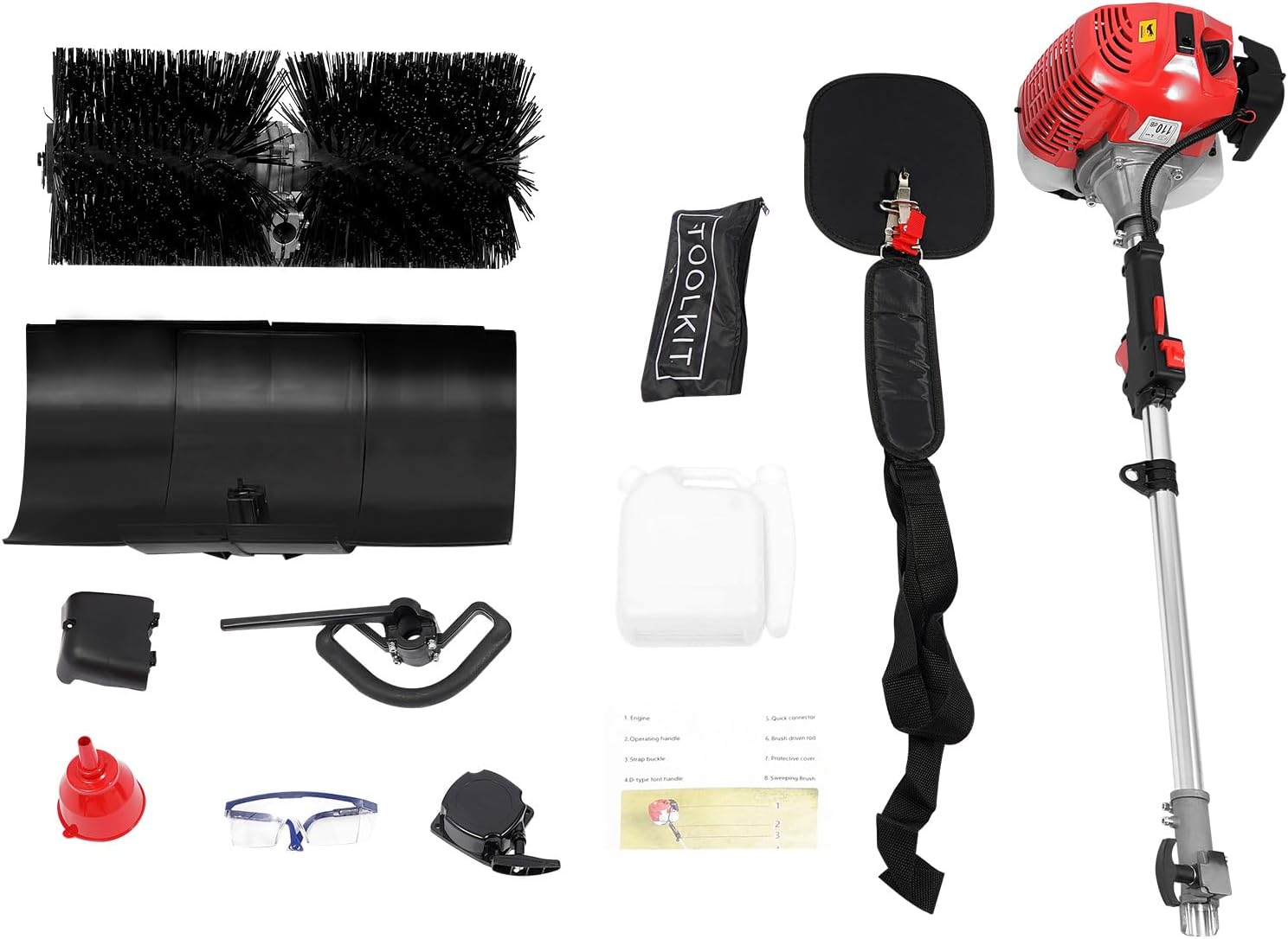 Escoba a gasolina portátil de  - Outdoor Power Broom reseña y precio