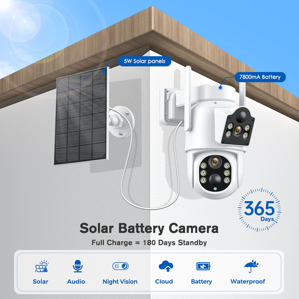 Cámara Solar 4K de 8MP con bat - Outdoor Power Supply 12V reseña y precio
