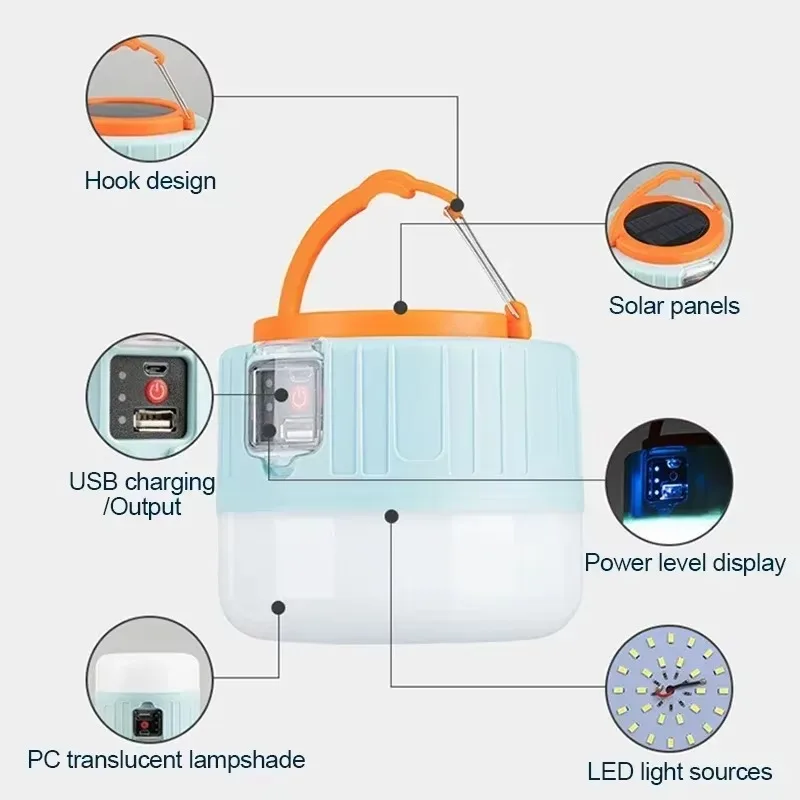 Linterna Solar para acampar, l - Outdoor Power For Camping reseña y precio