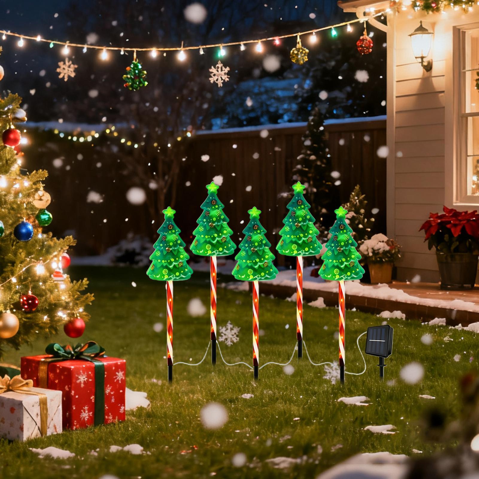 Árbol de Navidad, luz de entra - Outdoor Yard Power Stake reseña y precio