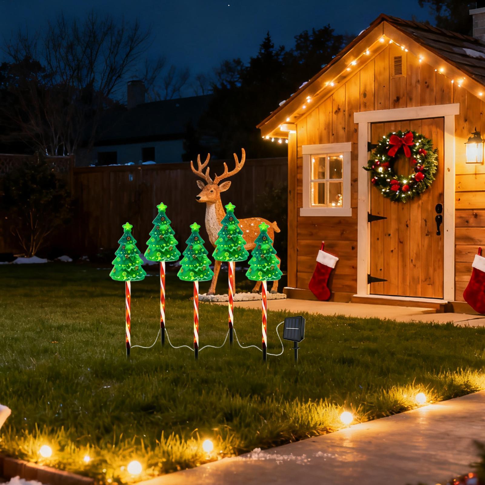 Árbol de Navidad, luz de entra - Outdoor Yard Power Stake reseña y precio