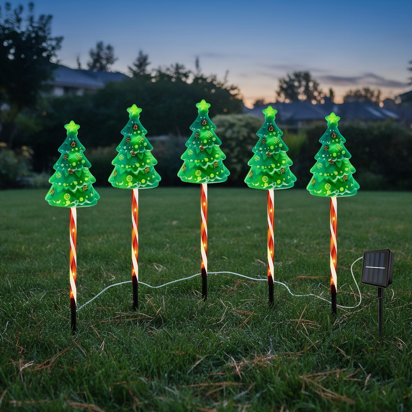 Árbol de Navidad, luz de entra - Outdoor Yard Power Stake reseña y precio