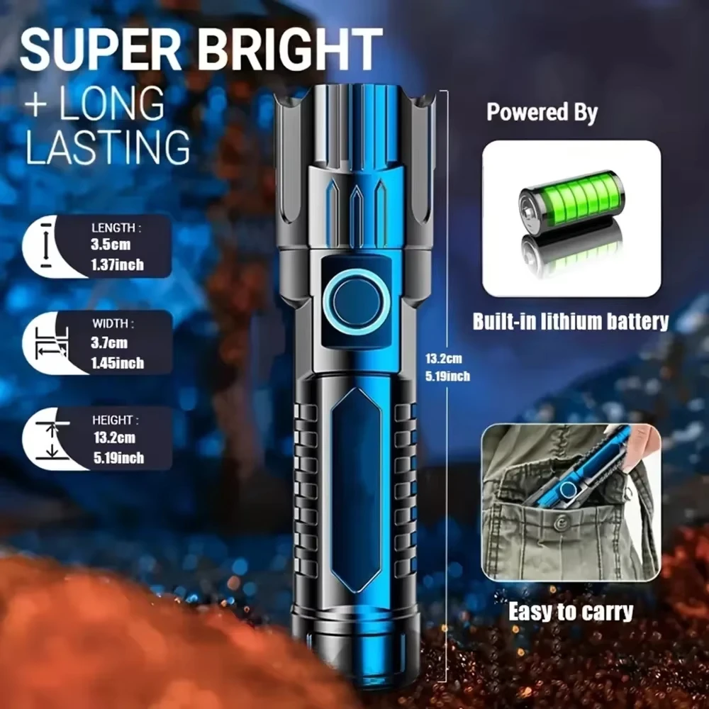 Linterna LED Táctica de 2000LM - Outdoor Power Usb reseña y precio