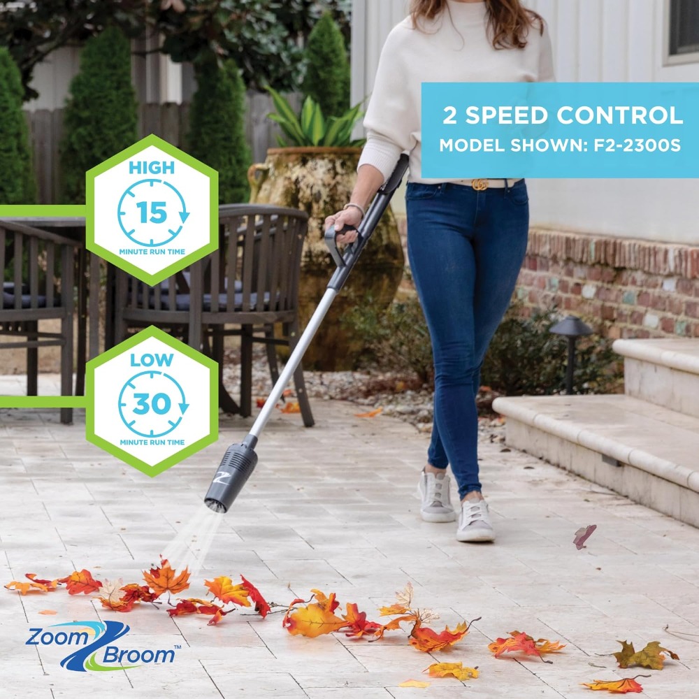 Escoba de aire ligera con mang - Outdoor Power Broom reseña y precio