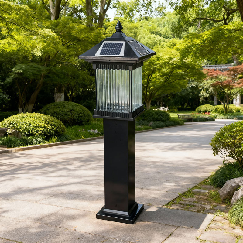 Luz de césped moderna con ener - Outdoor Power Block reseña y precio
