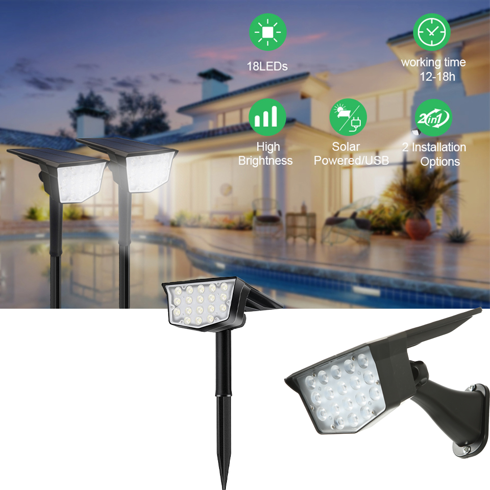 2 luces solares para exteriore - Outdoor Power Usb reseña y precio
