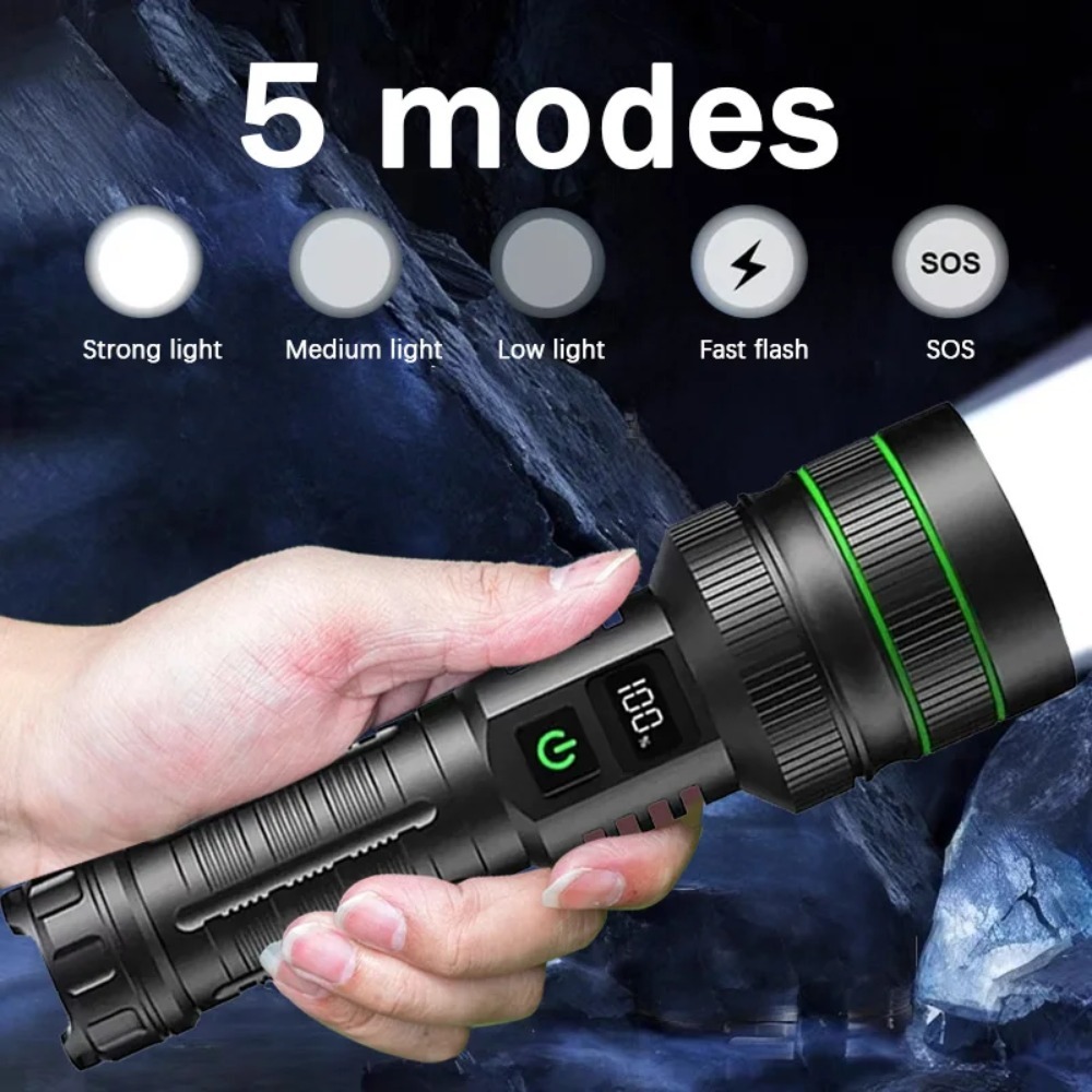 Potente linterna LED con zoom, - Outdoor Power For Camping reseña y precio