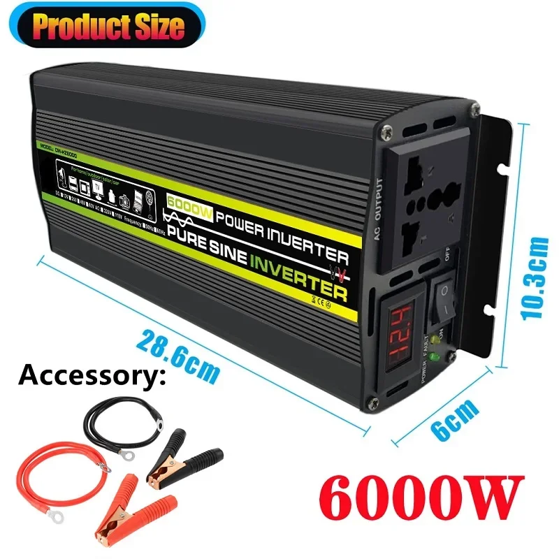6000W DC12/24V a AC 220V inver - Outdoor Power Inverter reseña y precio