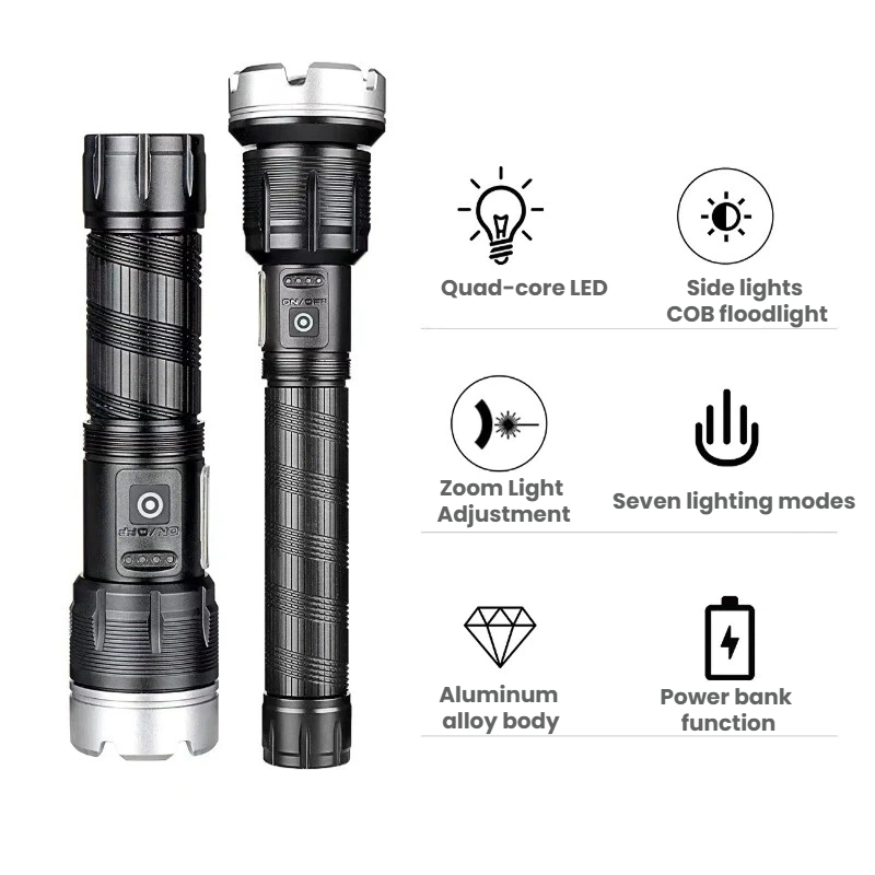 Linterna LED de alta potencia, - Outdoor Power For Camping reseña y precio