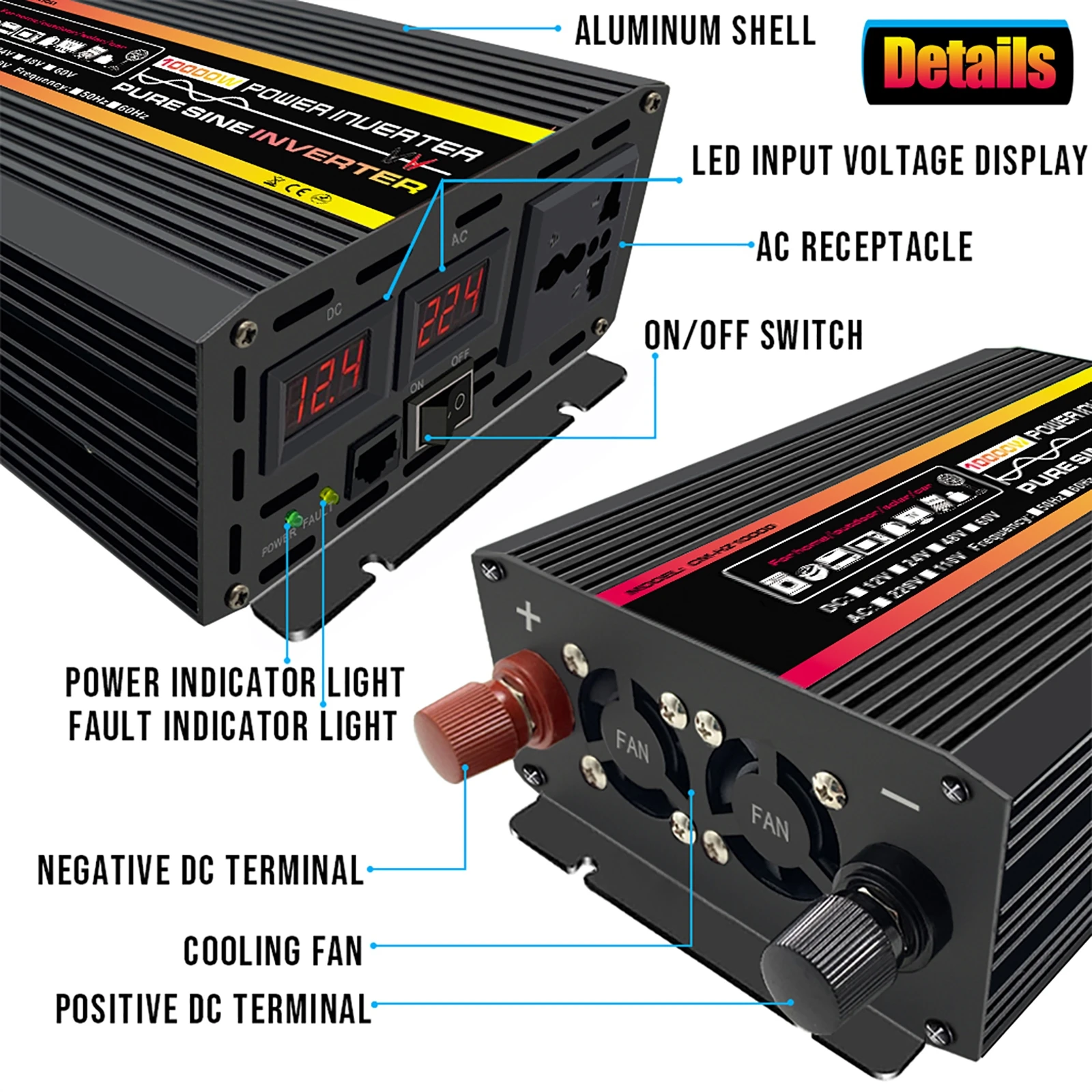 Inversor de onda sinusoidal pu - Outdoor Power Inverter reseña y precio